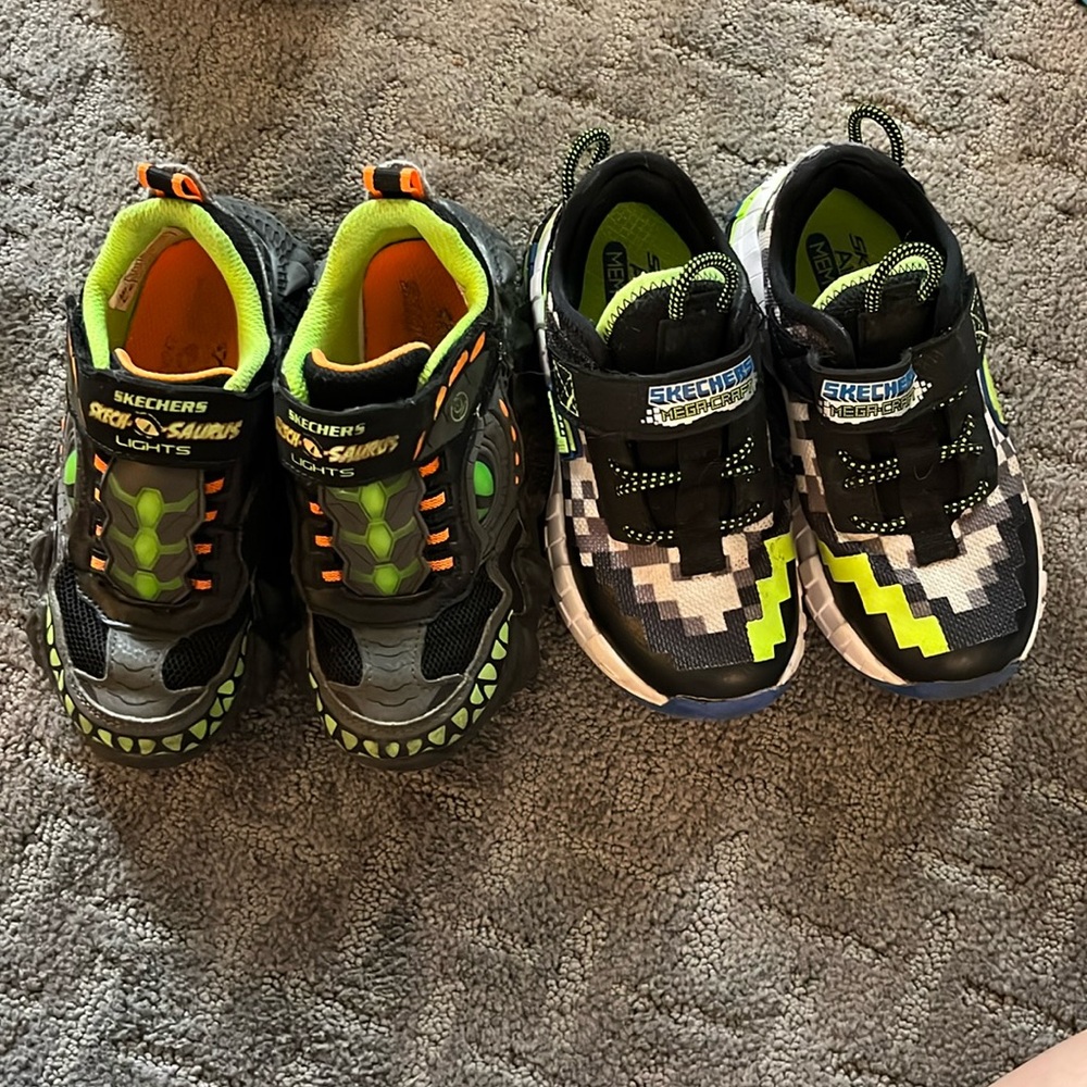 Two pairs of boys Skechers